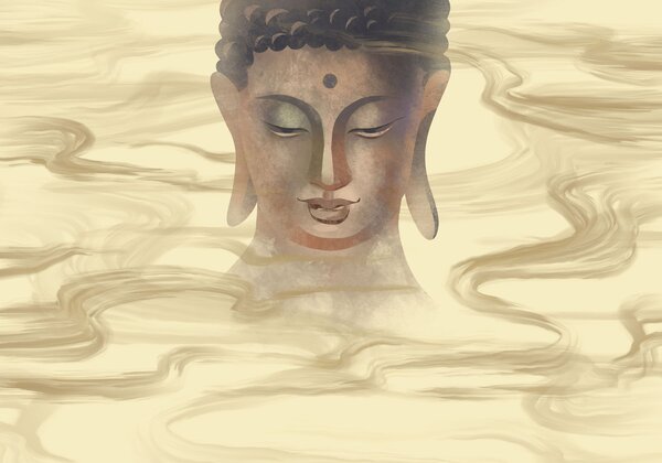 Fotótapéta Buddha-fej ábrázolása, Absztrakt fotótapéta, Népszerű fotótapéta, t01012 - Tapeko.hu