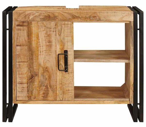 VidaXL Mosdókagyló szekrény Barna 71 x 33 x 58 cm Tömör Mangófát