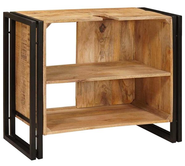 VidaXL Mosdókagyló szekrény Barna 71 x 33 x 58 cm Tömör Mangófát
