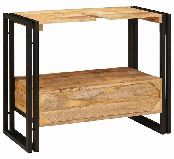 VidaXL Mosdó szekrény fiókkal Barna 71 x 33 x 58 cm Tömör Mangófát