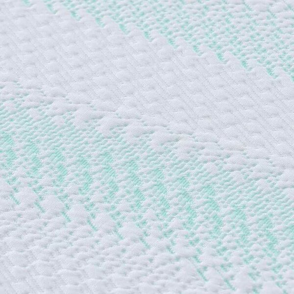 VidaXL Matrac topper Fehér és Zöld 100 x 200 cm Jacquard Szövet