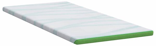 VidaXL Matrac topper Fehér és Zöld 100 x 200 cm Jacquard Szövet