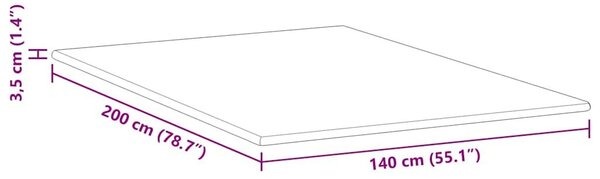 VidaXL Memóriahab matrac topper 140 x 200 cm Thick Puha Fehér