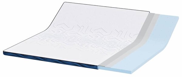 VidaXL Matrac topper 180 x 200 cm vastag Jacquard szövet Fehér
