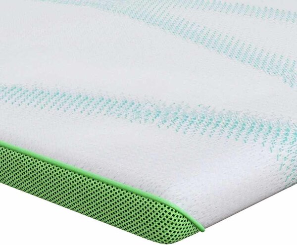 VidaXL Matrac topper 180 x 200 cm vastag Jacquard Szövet Fehér és Zöld