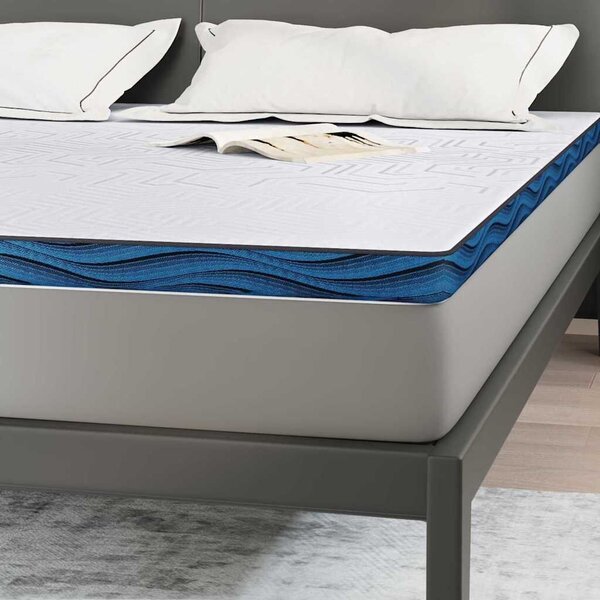 VidaXL Matrac topper 180 x 200 cm vastag Jacquard szövet Fehér