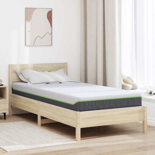 VidaXL Matrac Közepesen puha 100 x 200 cm Fehér és Szürke