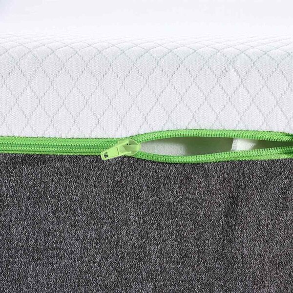 VidaXL Matrac Közepesen puha 100 x 200 cm Fehér és Szürke