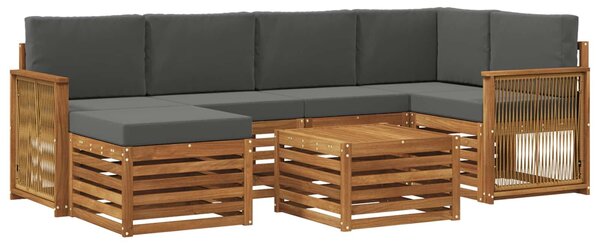 VidaXL Szegmentált kanapé szett párnával 6 pcs Természetes és antracit