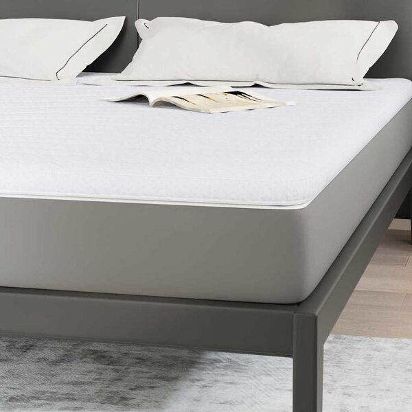 VidaXL Matrac topper 180 x 200 cm vastag Kötött Anyag Fehér