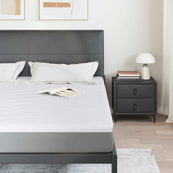 VidaXL Matrac topper 180 x 200 cm vastag Kötött Anyag Fehér