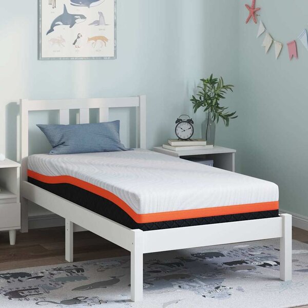 VidaXL Matrac Fehér és Szürke 80 x 160 cm Gél Memóriahab