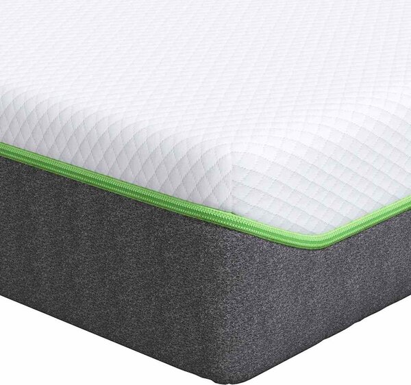 VidaXL Matrac Közepesen puha 100 x 200 cm Fehér és Szürke