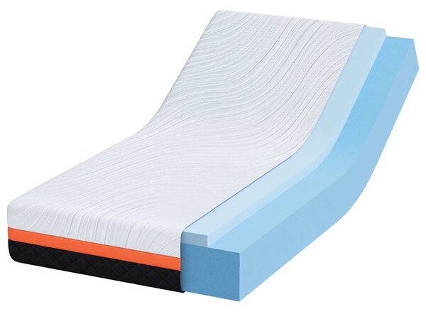VidaXL Matrac Fehér és Szürke 80 x 160 cm Gél Memóriahab