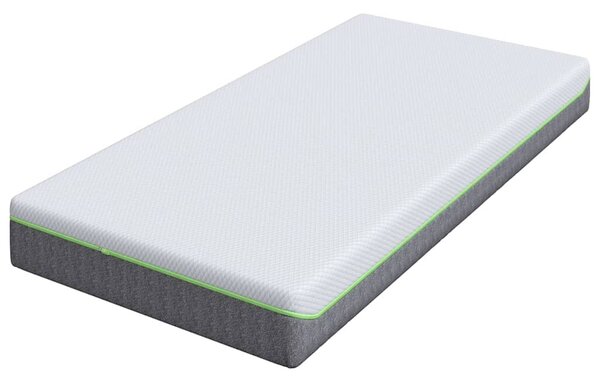 VidaXL Matrac Közepesen puha 100 x 200 cm Fehér és Szürke