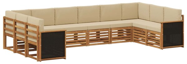VidaXL Szegmentált kanapé szett párnával 7 pcs Természetes