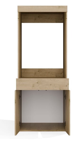 Aldabra POLA Twin 1S fürdőszoba szekrény, mosógép tárolóval, 64.2x64.2x162 cm, tölgy
