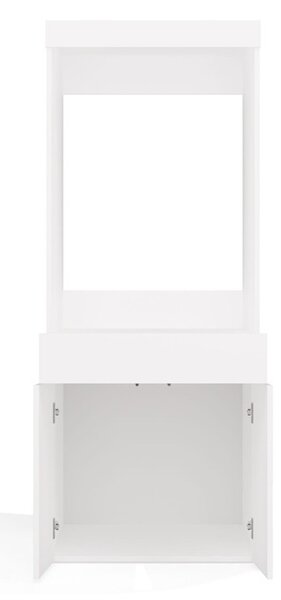 Aldabra POLA Twin 1S fürdőszoba szekrény, mosógép tárolóval, 64.2x64.2x162 cm, fehér