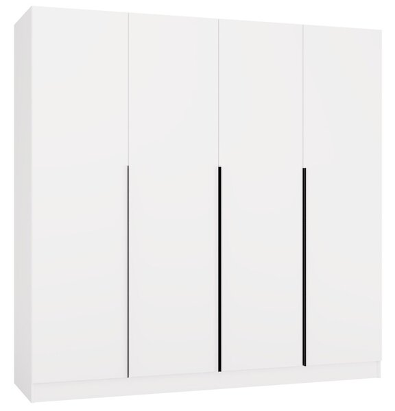 Aldabra SENSO 4D gardróbszekrény 200x56.5x200 cm, fehér-fekete