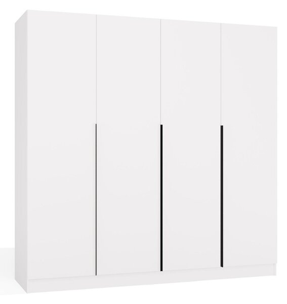 Aldabra SENSO 4D gardróbszekrény 200x56.5x200 cm, fehér-fekete