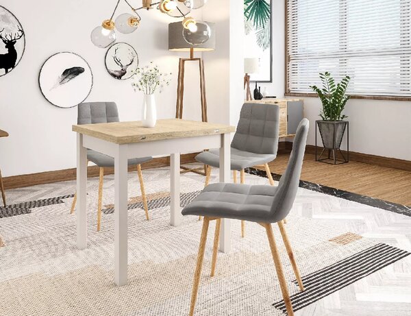 Kihúzható étkezőasztal FLIP 80(160)X80 cm, Cremona Torro tölgy/kašmír