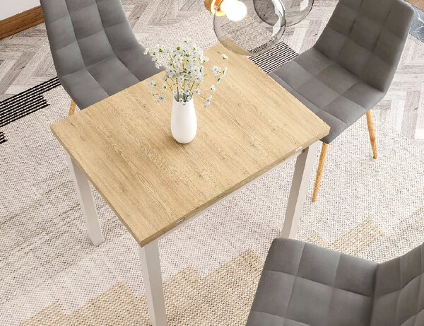 Kihúzható étkezőasztal FLIP 80(160)X80 cm, Cremona Torro tölgy/kašmír