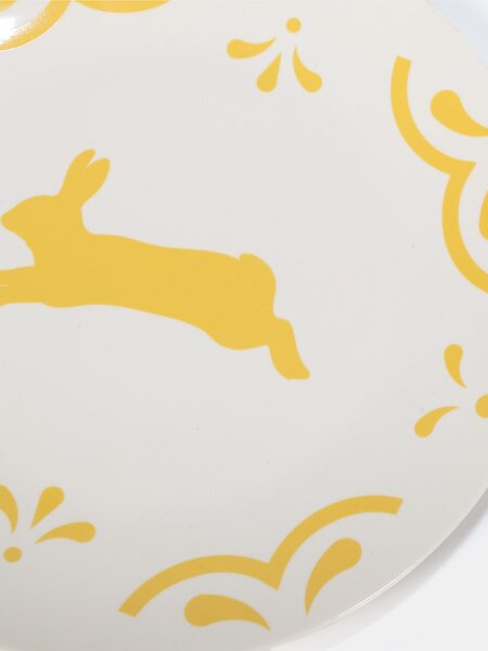Sinsay - Porcelán tányér nyúlmintával - sárga