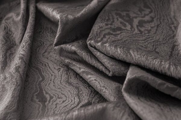 DUNES VELVET sötétítő függöny 140×250 cm, sötétszürke Felfüggesztés: Fém gyűrűk