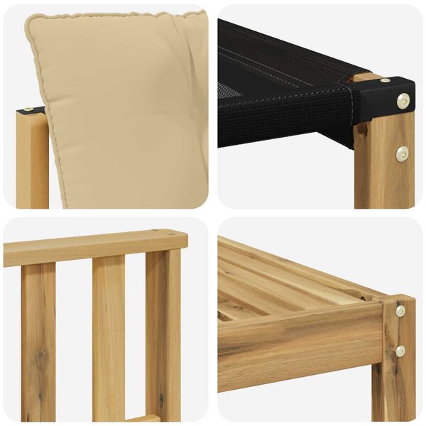 VidaXL Kültéri kanapé szett 7 pcs Fehér és Bézs 79 x 79 x 37 cm
