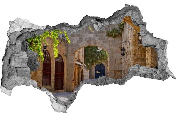 3d lyuk fal dekoráció Hangulatos utcáin