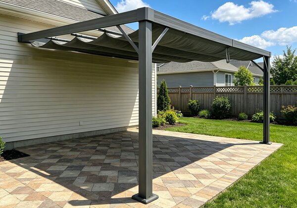 Garden Point falra szerelhető terasz pergola Alicante 3x5 antracit