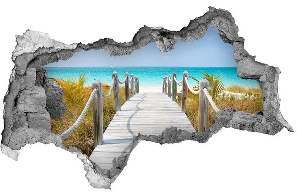 3d lyuk fal dekoráció Az útvonal a tenger