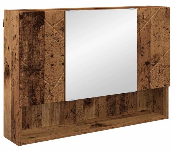 VidaXL Fürdőszoba bútor szett 4 db Öreg fa 35 x 30 x 192 cm