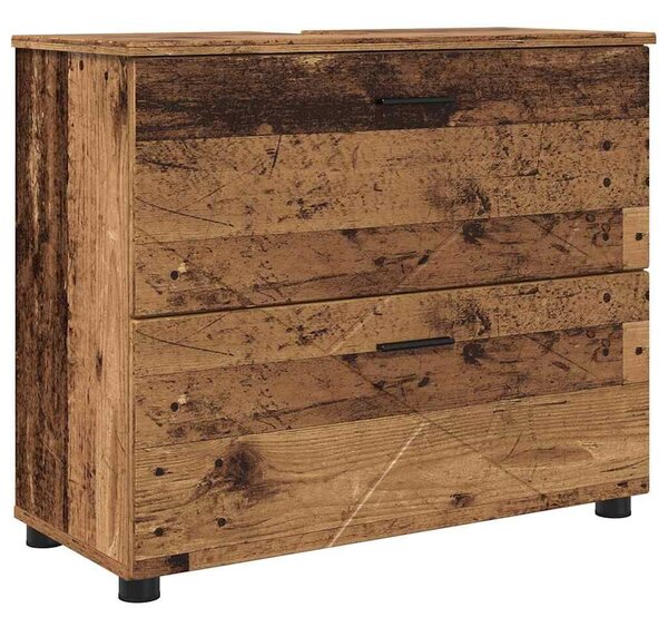 VidaXL Fürdőszoba bútor szett 4 db Öreg fa 35 x 30 x 192 cm