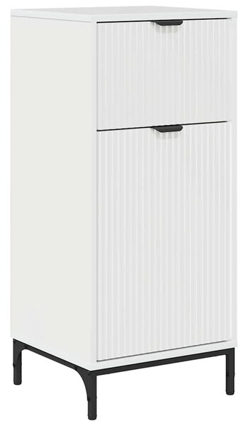VidaXL Fürdőszoba Székény Magasfényű fehér 39.5 x 36 x 88 cm Faanyag
