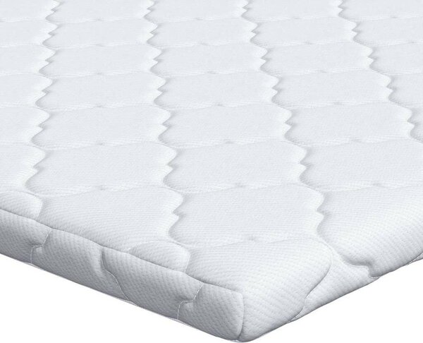VidaXL Kókusz Topper Fehér 140 x 200 cm Jacquard szövet