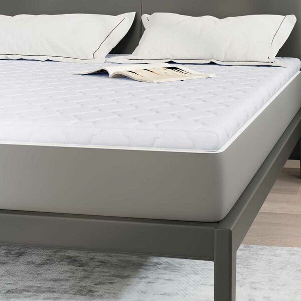 VidaXL Kókusz Topper Fehér 140 x 200 cm Jacquard szövet
