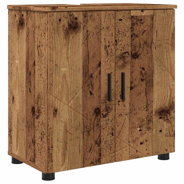 VidaXL Fürdőszoba bútor szett 4 db Öreg fa 61 x 35 x 64 cm