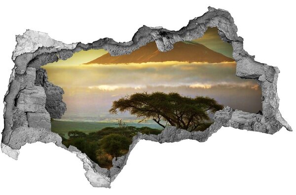 3d lyuk fal dekoráció Kilimanjaro kenya