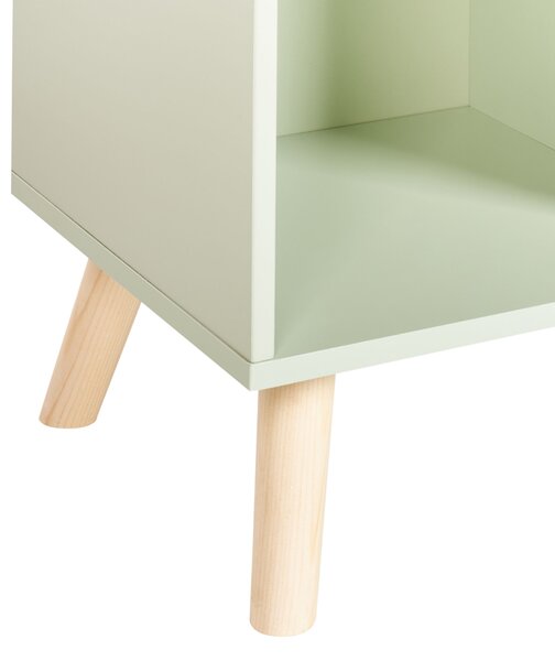 Háromszintes könyvespolc LILOET 102 cm Világoszöld