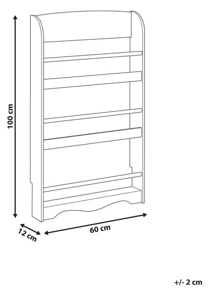 Fali könyvespolc LILOET 100 cm Világoszöld