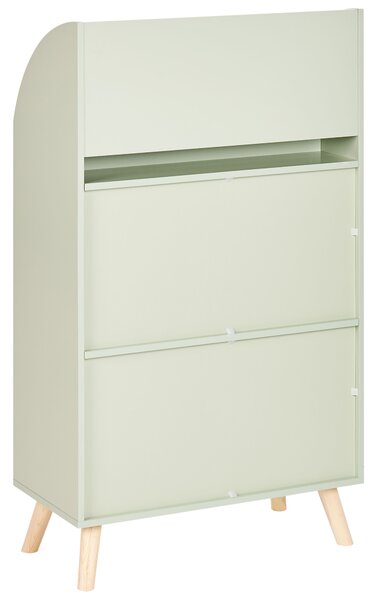 Háromszintes könyvespolc LILOET 102 cm Világoszöld