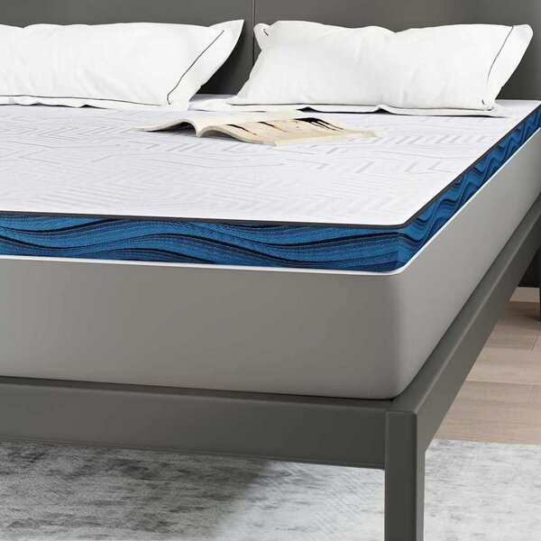 VidaXL Matrac topper 140 x 190 cm vastag Jacquard szövet Fehér