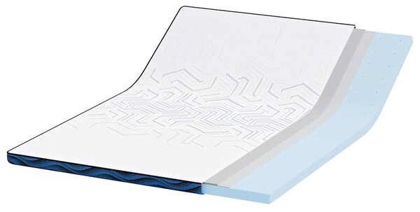 VidaXL Matrac topper 140 x 190 cm vastag Jacquard szövet Fehér