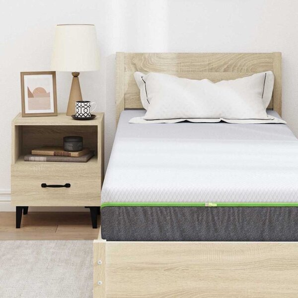 VidaXL Matrac Közepesen puha 80 x 200 cm Fehér és Szürke