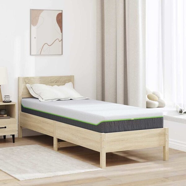 VidaXL Matrac Közepesen puha 80 x 200 cm Fehér és Szürke