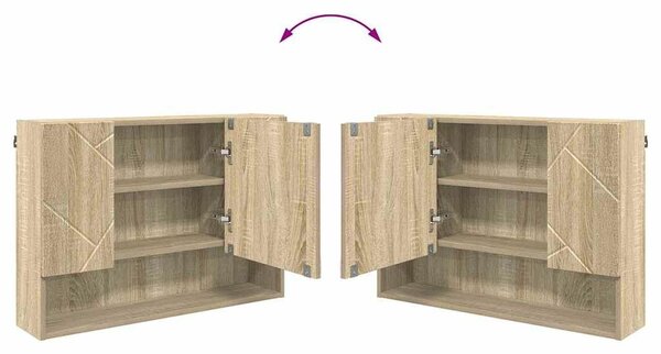 VidaXL Fürdőszoba bútor szett 2 pcs sonoma tölgy 76.5 x 35 x 64 cm
