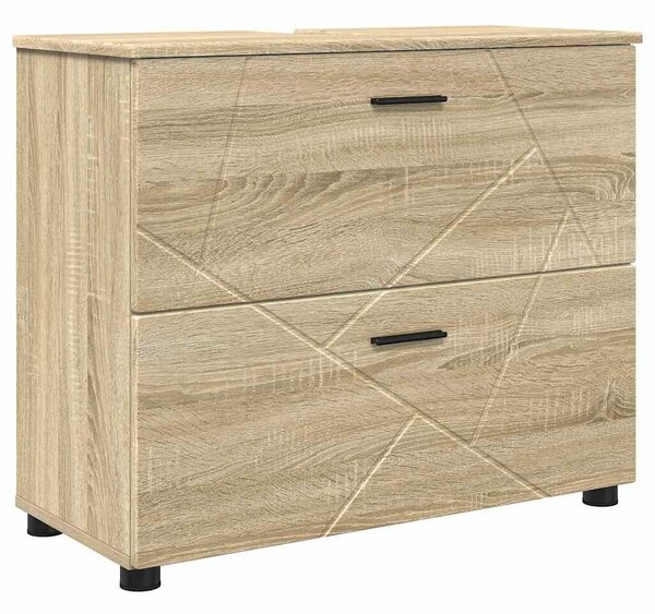 VidaXL Fürdőszoba bútor szett 2 pcs sonoma tölgy 76.5 x 35 x 64 cm