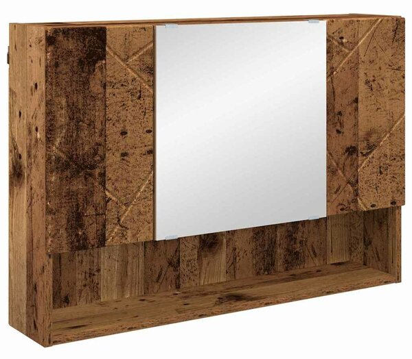 VidaXL Fürdőszoba bútor szett 2 pcs Régi fa 76.5 x 35 x 64 cm Faanyag