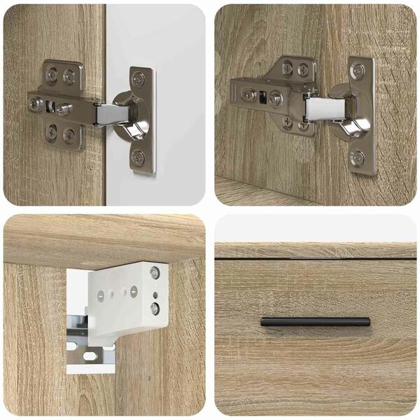 VidaXL Fürdőszoba bútor szett 2 pcs sonoma tölgy 76.5 x 35 x 64 cm